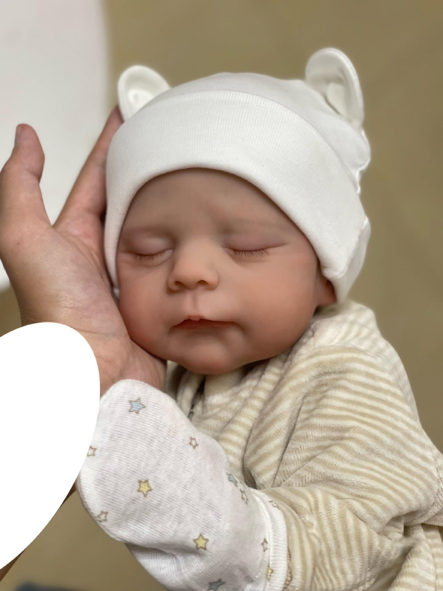 Bambole Reborn Maschio Originali Sembra un vero Bambino Ragazzo con gli occhi chiusi Silicone Bambole Che Sembrano Vere Bambola Realistico Fatto a Mano 50cm