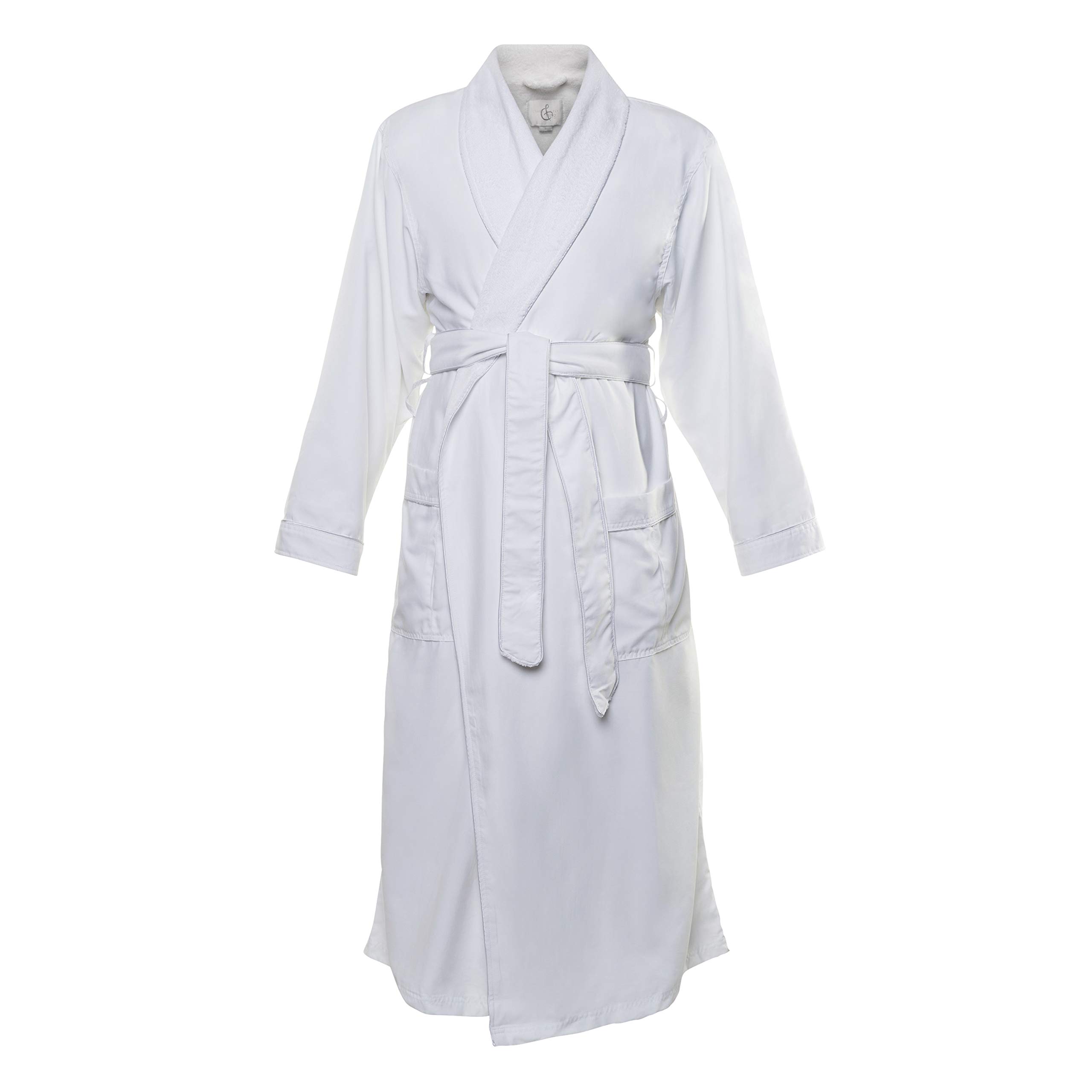 CHADSWORTH HAIG Microfiber Plush Bath Robe with Minx Lining Luxury Spa Hotel Robe for Women Men