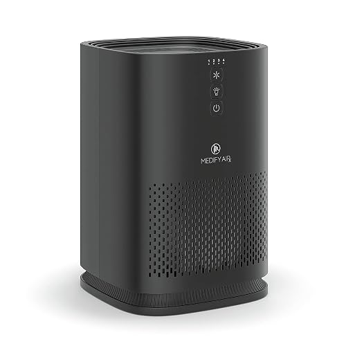Medify MA-14 Air Purifier with True HEPA H13 Filter | 143 m² Coverage in 1hr for Allergens, Smoke, Wildfires, Dust, Odors, Pollen, Pet Dander | Quiet 99.9% Removal to 0.1 Microns | Black, 1-Pack - Medium Room - 1