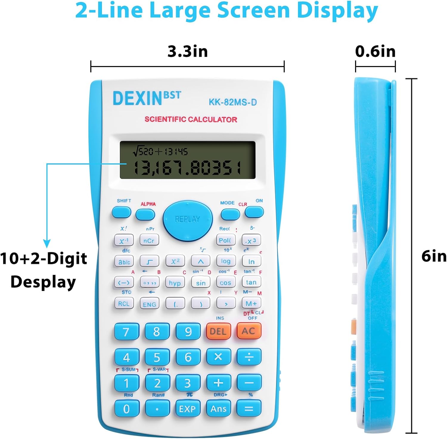 24 Pack Scientific Calculators with 2 Line Display Multi Function Engineering Calculator Ideal for Students Engineers Teachers Construction Finance Office Use School Business(Color)
