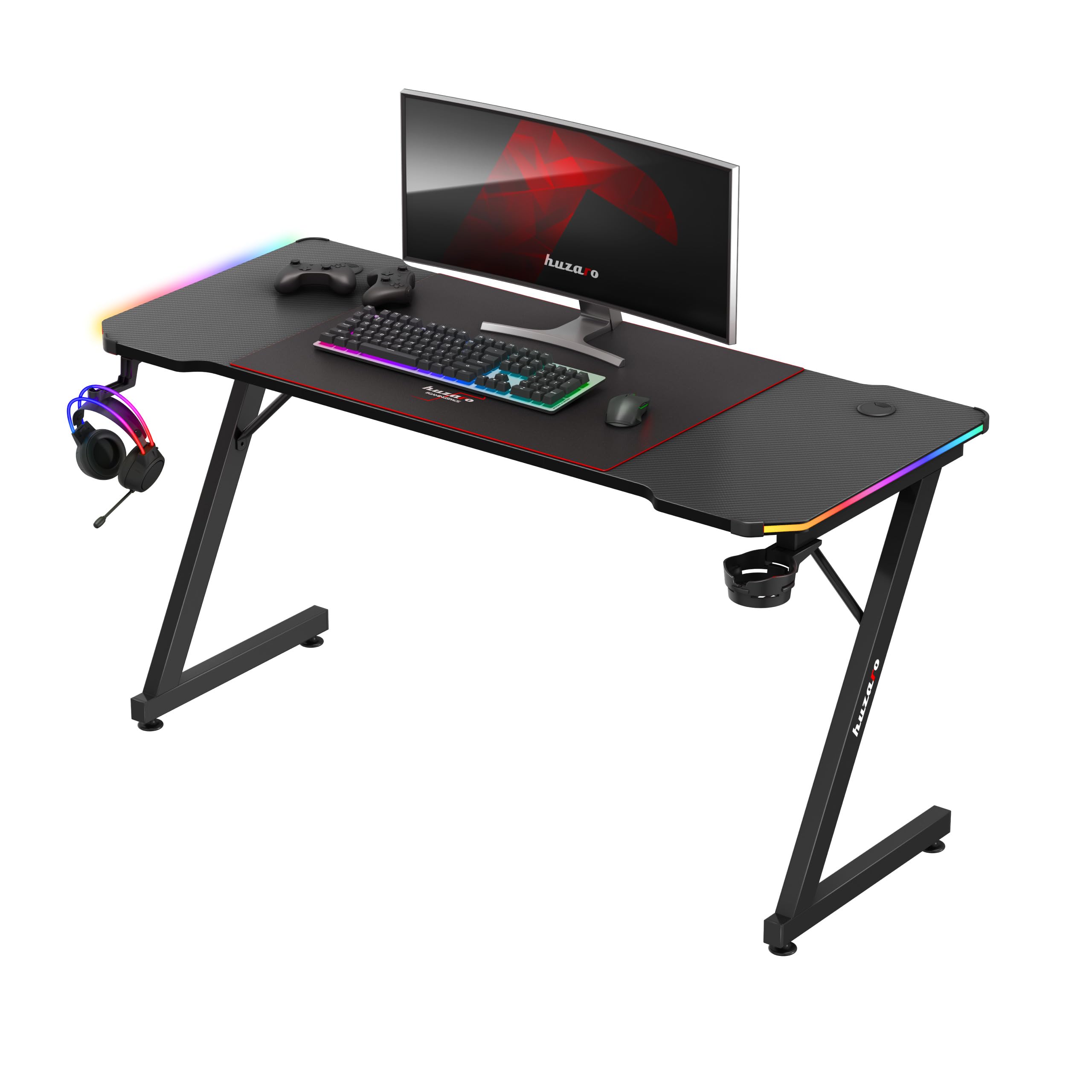 huzaro Hero 3.3 RVB, Eclairage LED, Tapis de Souris, Crochet pour Casque