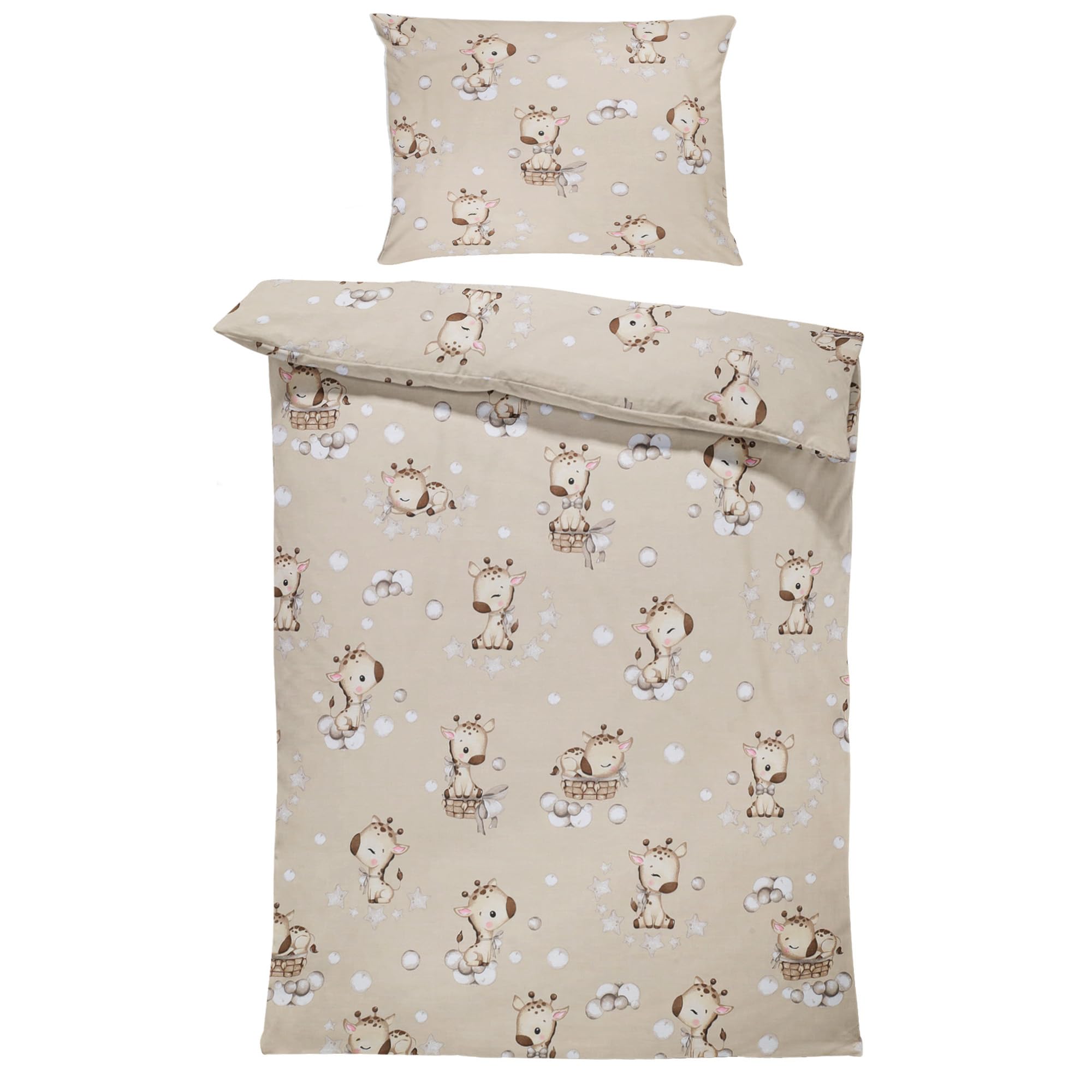 Totsy Baby Copripiumino lettino neonato x cm - Cotone parure di copripiumini bambino e bambina per culla Set lenzuolo per piumino x cm con federe 60 x 40 cm Oeko-Tex