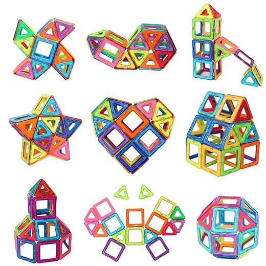 Magnetic Tiles Building Blocks STEM Toys for Toddlers Learning Kids Educational Construction Toys Set for Kids Ages Aged 3+