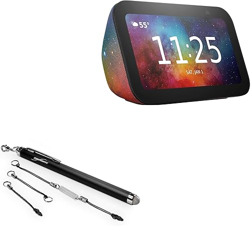 BoxWave Stylus Pen Compatible with Amazon Echo Show 5 (3rd Gen 2023) - EverTouch Capacitive Stylus, Fiber Tip Capacitive Stylus Pen - Jet Black