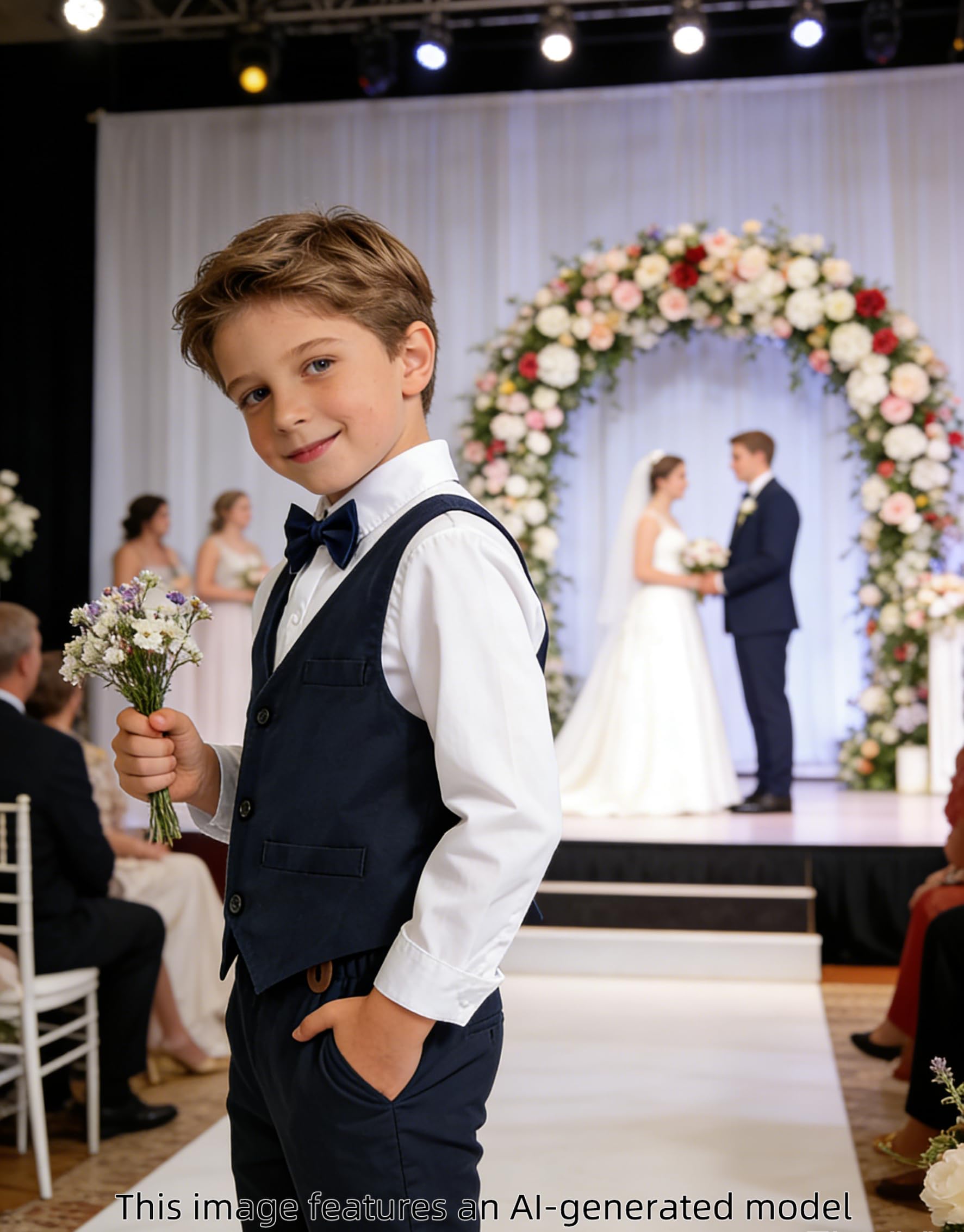 A&J DESIGN Formelles Outfit für Babys, Kleinkinder, Hochzeitskleid, Kleidung, Kinder, Gentleman, Anzughose, Set mit Hosenträgern