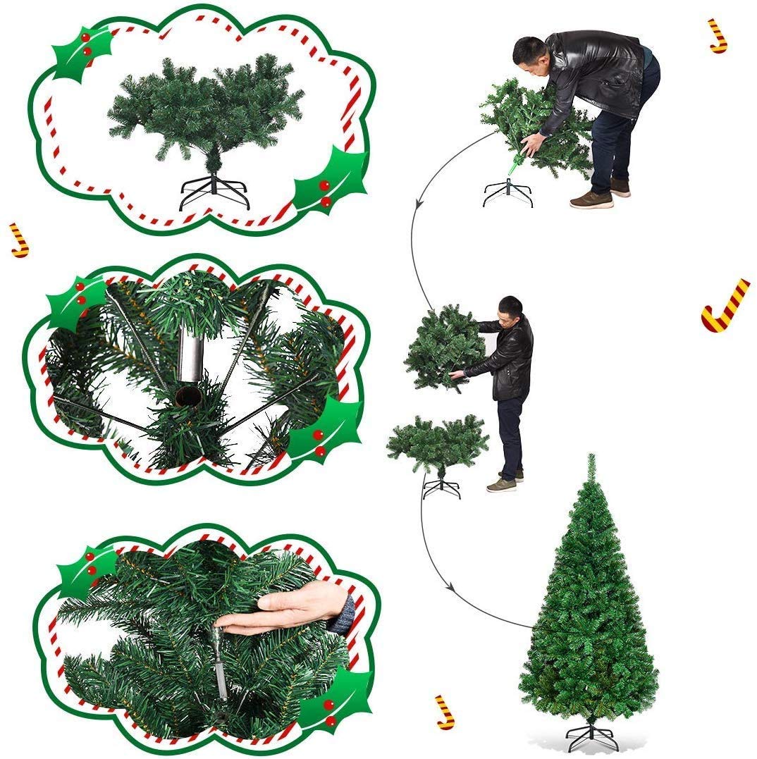 Trees TradeXoneColorado Green Pine Bushy Artificial Christmas Tree Tips 5ft/6ft/7ft Xmas Tree