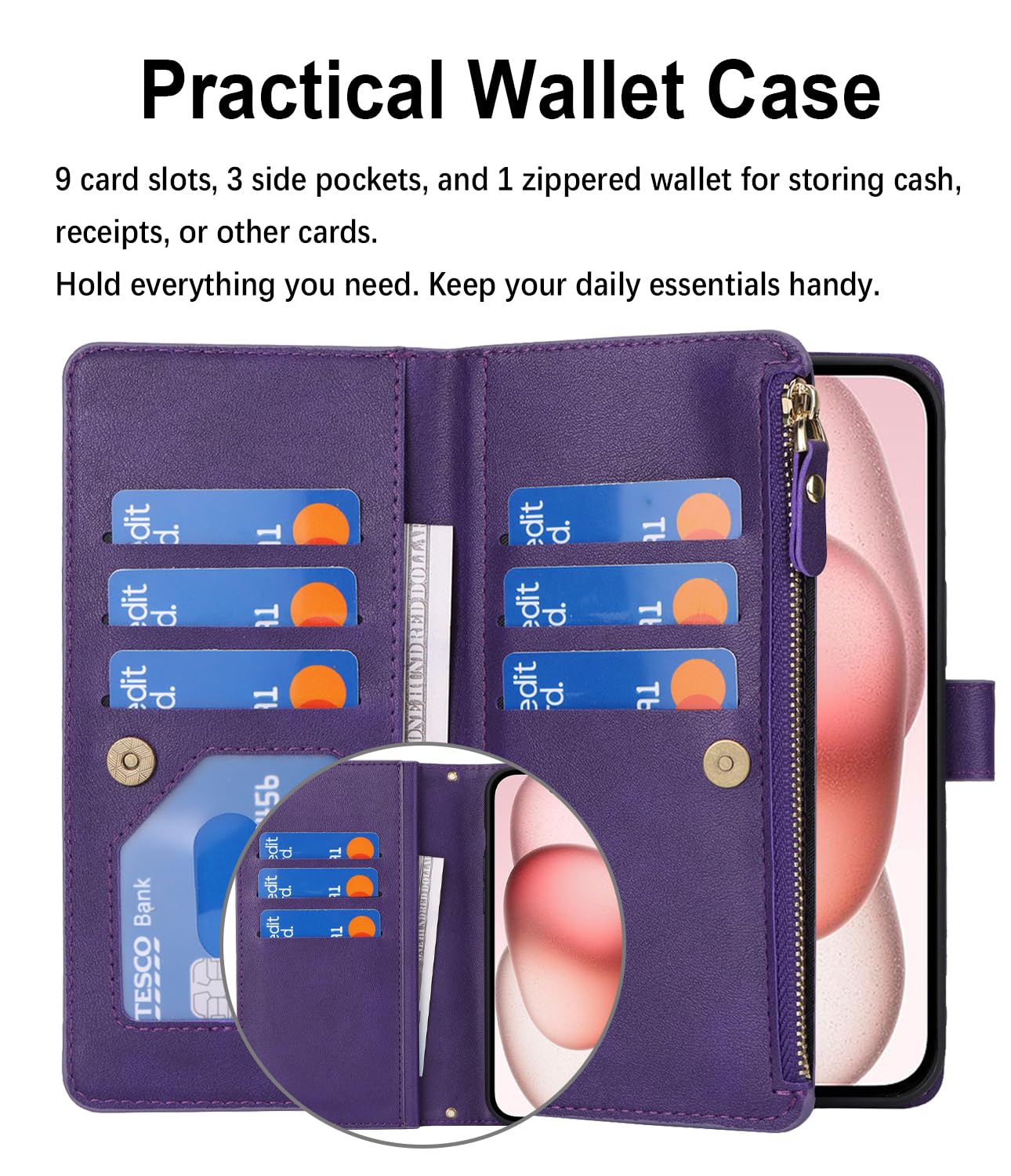 Cavor For IPhone 13 Case Wallet,for IPhone 13 Wallet Case For Woen - View #4
