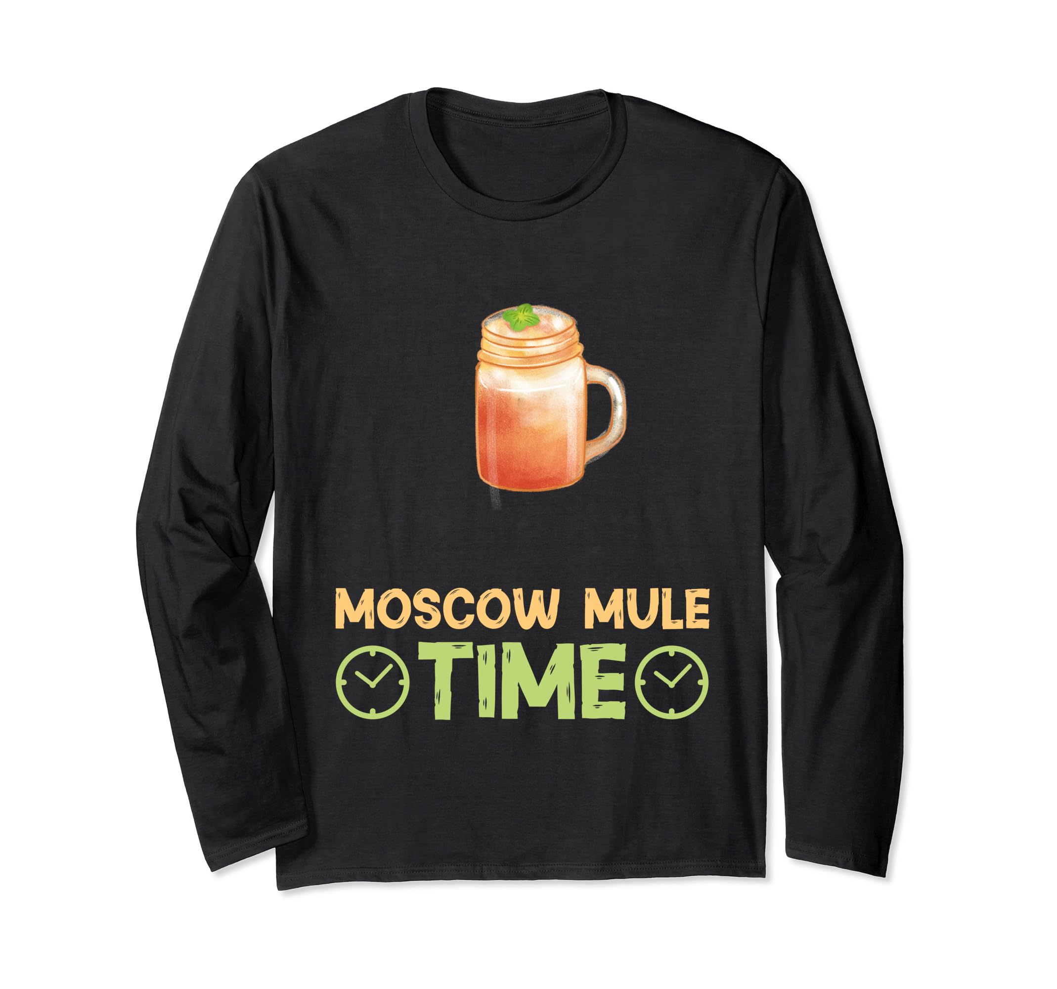 Moscow Mule Time Unwind And Sip Cocktail Drinks Long Sleeve T-Shirt