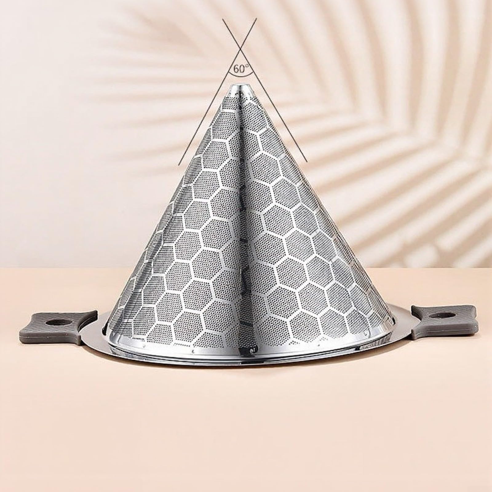 Sieb aus Edelstahl 30,5 cm Feines Mesh Küchenfilter für Suppen Brühen und Tee Robust Spülmaschinenfest Ergonomischer für griff Silber