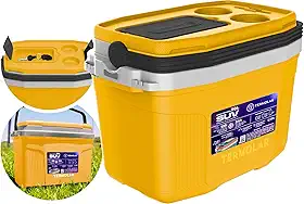 Caixa Térmica Cooler Com Alça Praia Pesca Camping 20 Litros - Alça Reforçada, Porta-Copos, Espaço para Smartphone, Conservação 24h com Gelo