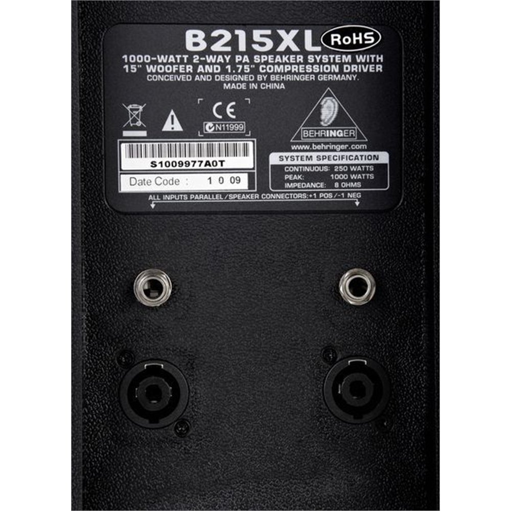 Behringer Eurolive B215XL Cassa altoparlante diffusore passivo PA (250 Watt RMS, woofer da 38 CM, struttura in ABS)