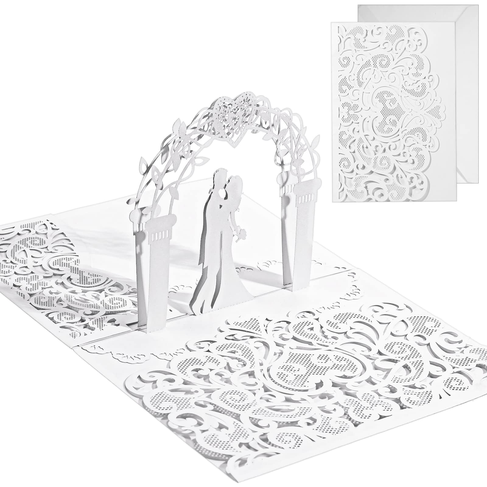 Biglietto 3D pop-up Cuore d'aore – Biglietto di atrionio, 3D