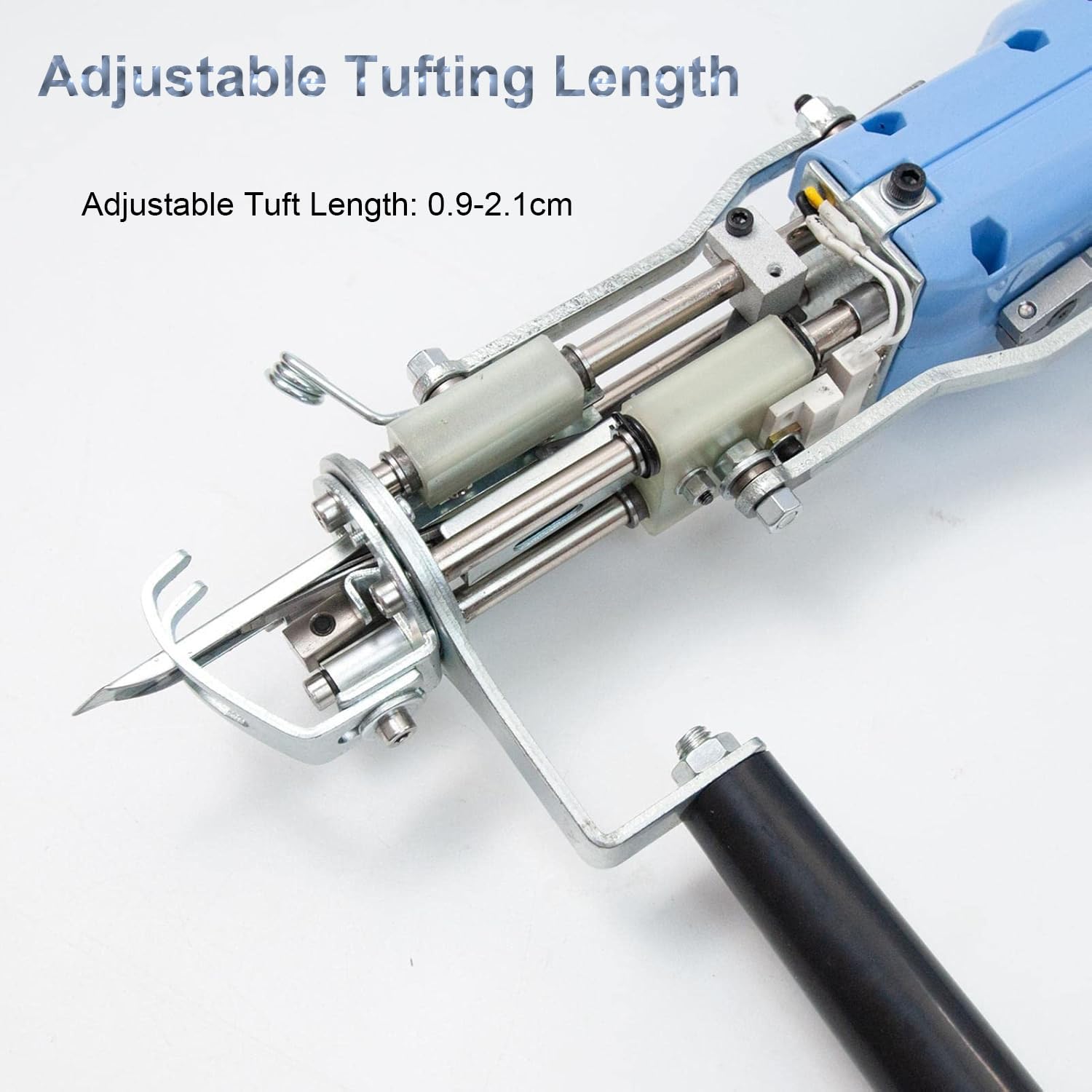 Pistola per tufting per tappeti, macchina elettrica per il taglio, 5-45 punti/secondo, lunghezza regolabile 7-19 mm, ideale per tappeti, tappeti, arazzi da parete, cuscini per divani