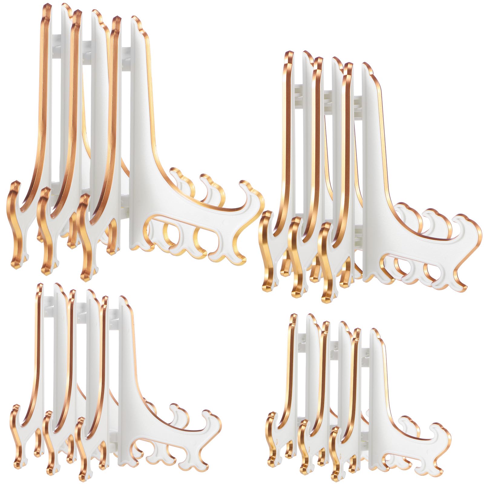Boao 12 Pcs Ceiling Fan Pull Chain Extender Light Ornament, White Gold