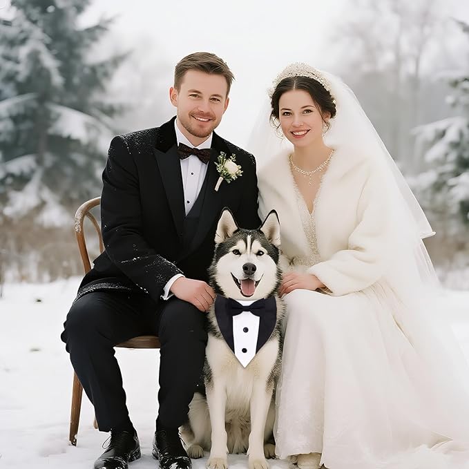 Corbata Ajustable para Perro con Moño Boda Fiesta miniatura 6