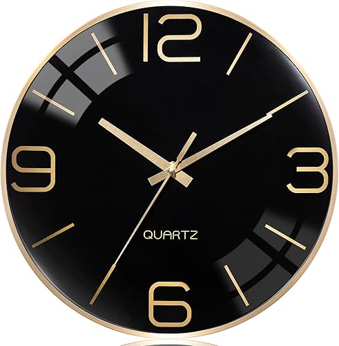 Miniatura 10 de Reloj de pared – Reloj analógico moderno decorativo de metal de 8 pulgadas, silencioso sin tictac, funciona con pilas, pequeños relojes de pared