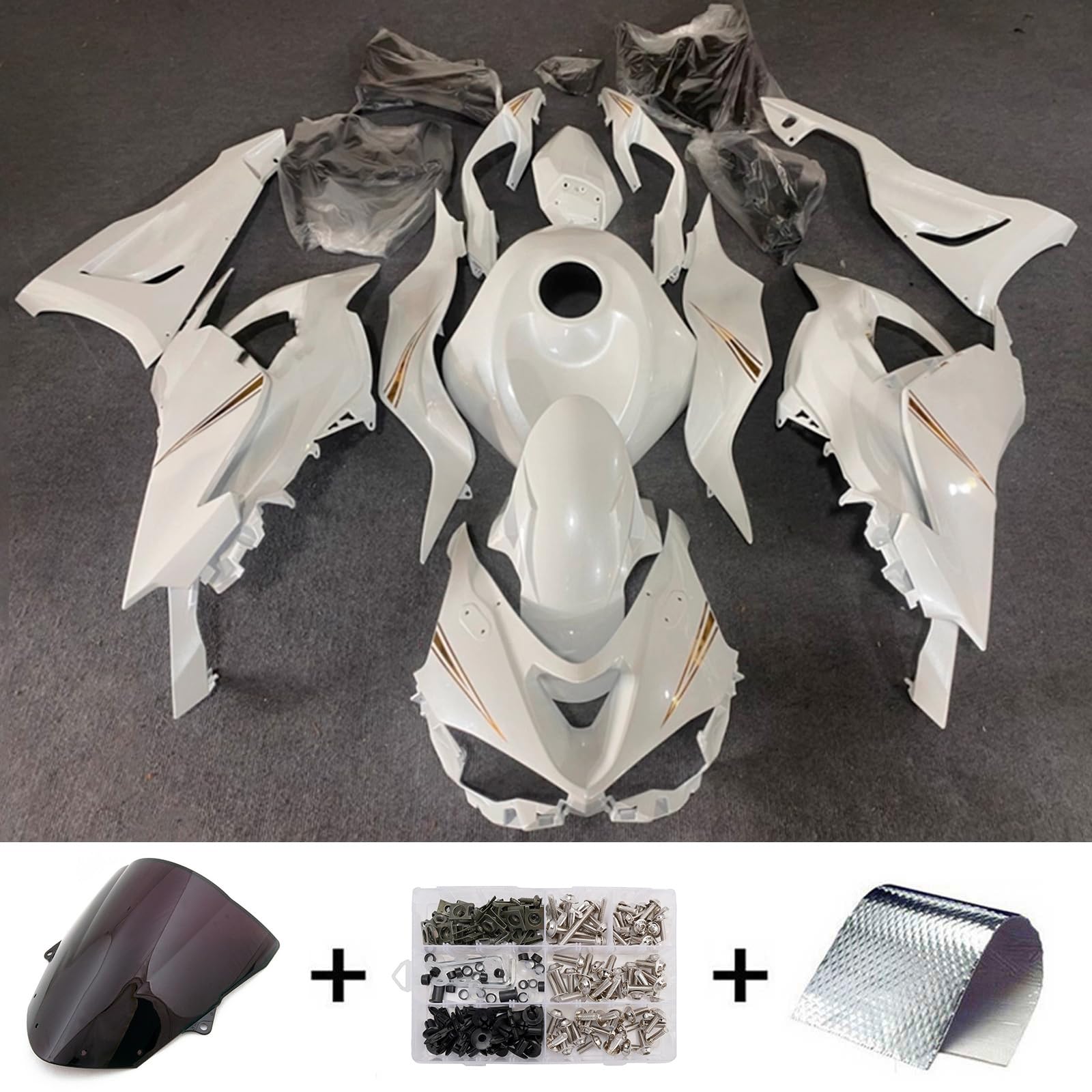 Amazon | Bruce & Shark(ブルース・サメ）ZX6Rカウル 適用カワサキ