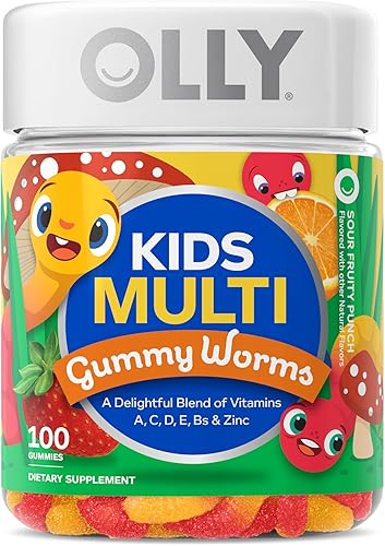 Miniatura 10 de OLLY Gusanos de gomita multivitamínicos para niños, salud general y apoyo inmunológico, vitaminas y minerales A, C, D, E, Bs y zinc, suplemento