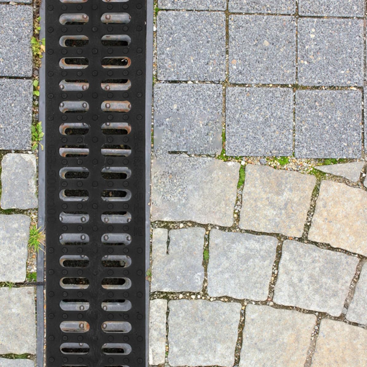 2pcs Black Pe Rectangular Drainage Grate for Trench and Drainage | Kitchen and Bathroom Use, Sturdy Build with Easy Installation, Efficient Water Flow Support and Safety Enhancement