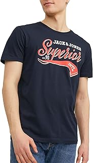 JACK & JONES Men's Logo O-Neck Short-Sleeves T-Shirt