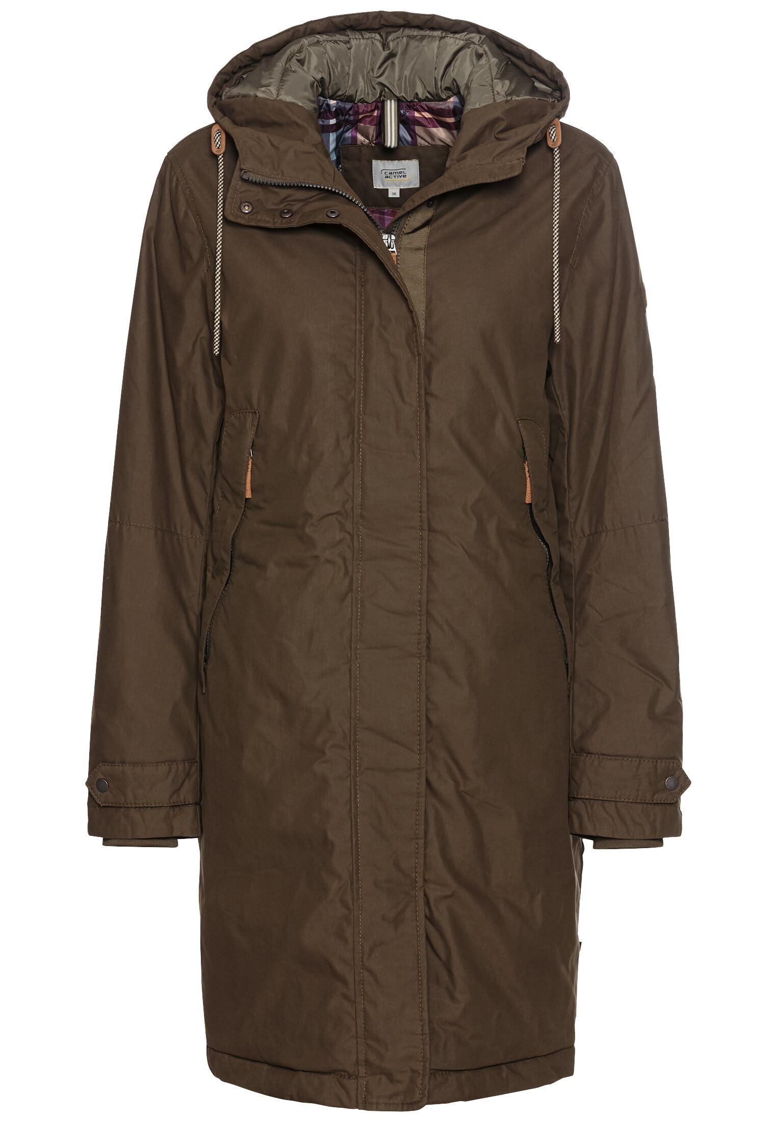 camel active Damen Mantel mit fester Kapuze