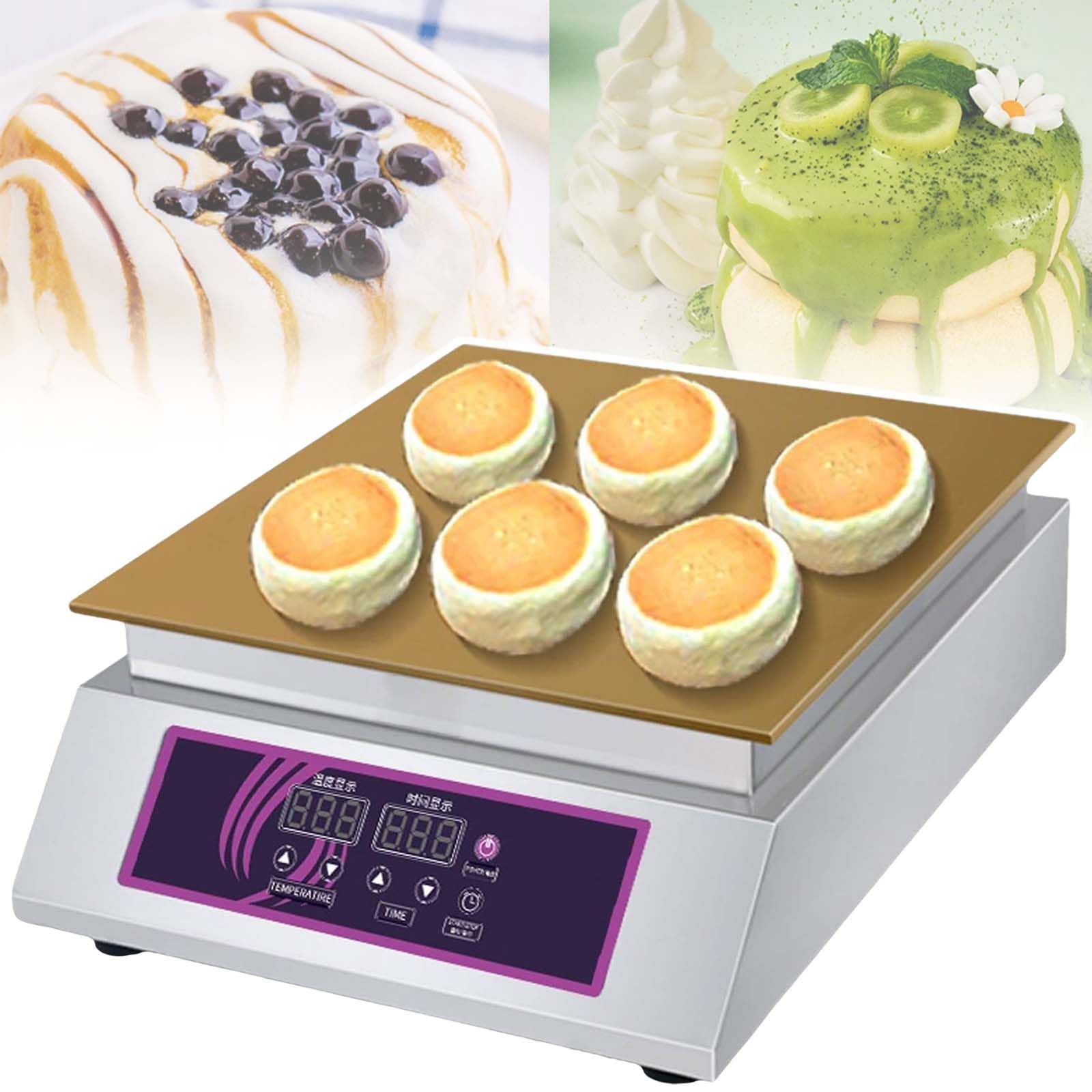 Electric Souffle Pancake Maker,1300 W 2600 W,Commercial Desktop Dorayaki Muffin Making Equipment,0-10 min Timer,SingleHead