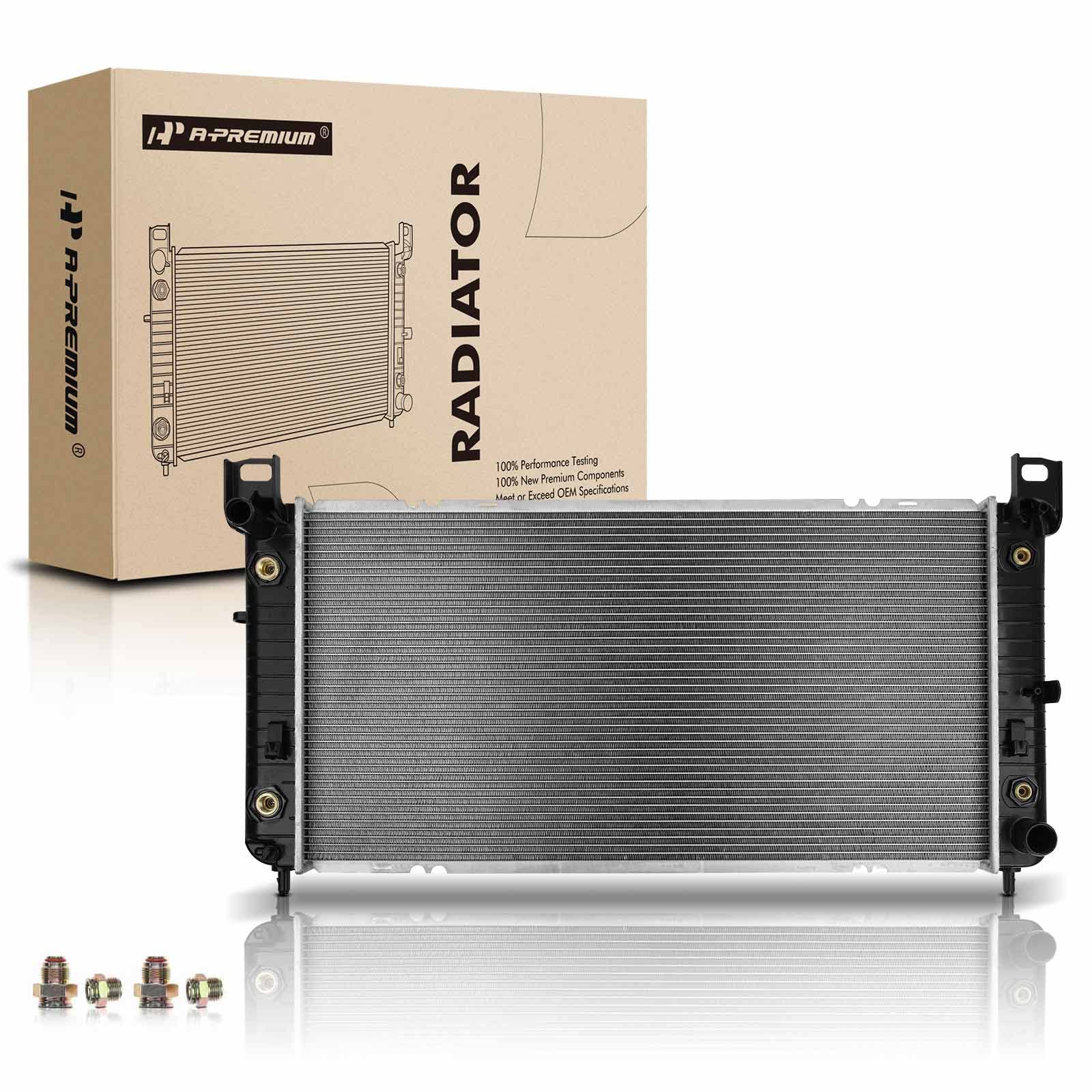 A-Premium Engine Coolant Radiator Assembly with Oil Cooler Compatible with Chevy Silverado, Suburban, Tahoe & GMC Sierra, Yukon & Cadillac Escalade, Automatic Trans, Replace# 15841569, 13029, 2370