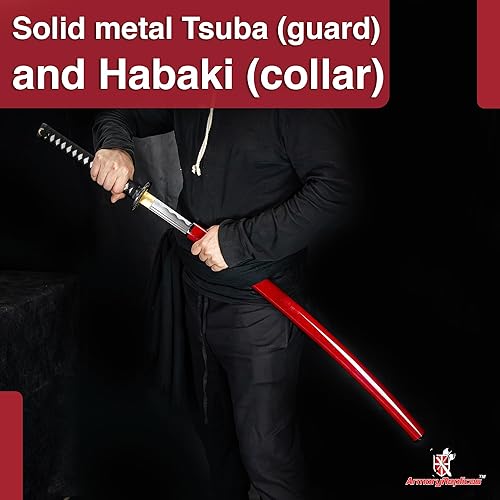 Miniatura 5 de Armory Replicas - Colección Katana Samurai Forjada a Mano Premium - Cuchillas de acero de alto carbono 1045 - Diseño de espiga completa - Estilo