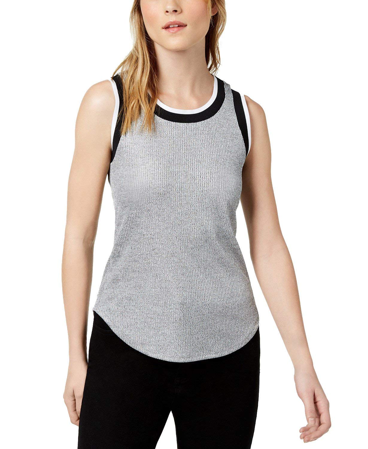 Bar III Womens Striped Tank