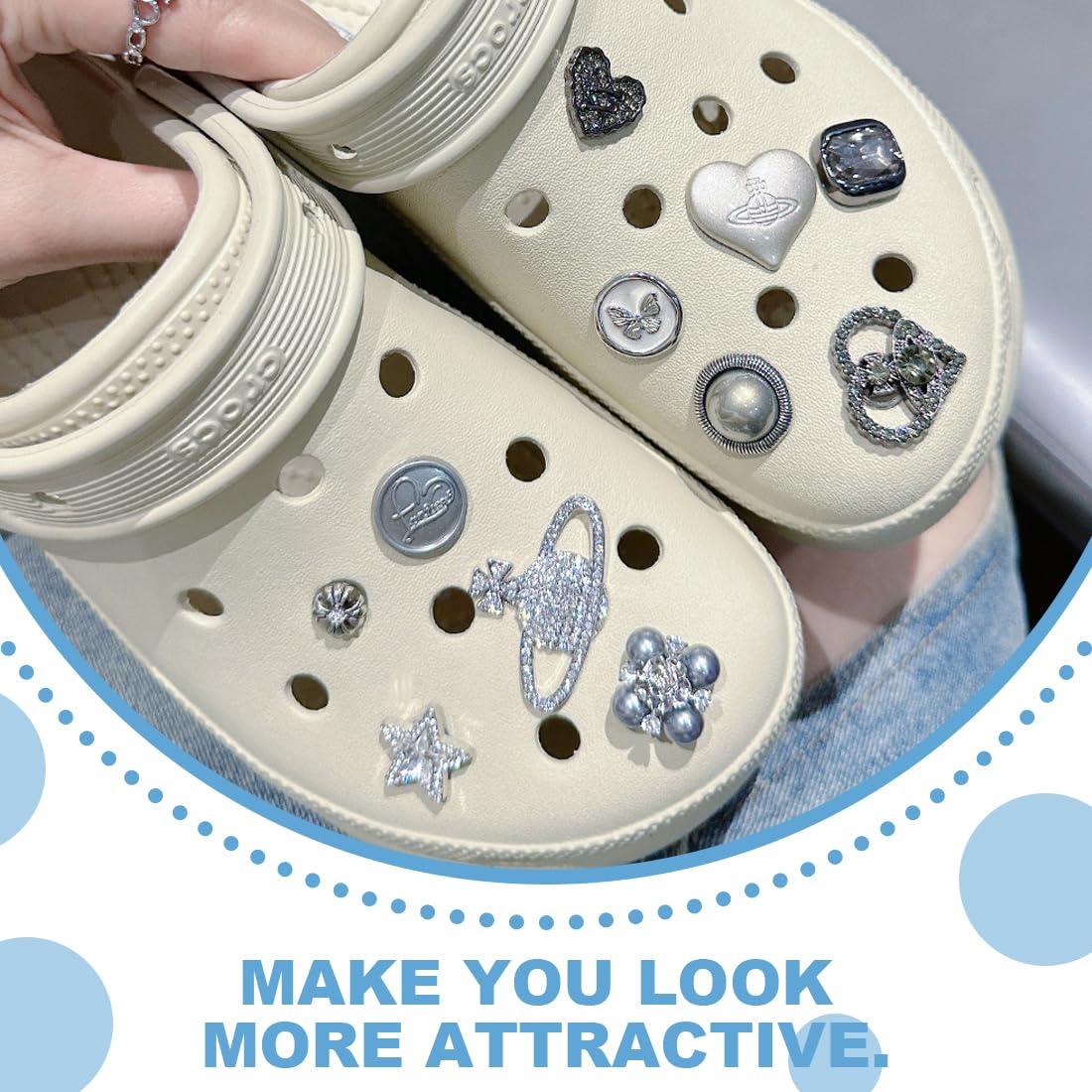 CATOR 11 Piezas Adornos de Zapatos, PVC, Floral, Unisex, Trendy, Sin Piedras, Compatibles con Zapatos y Pulseras de Niñas, Regalos de Fiesta