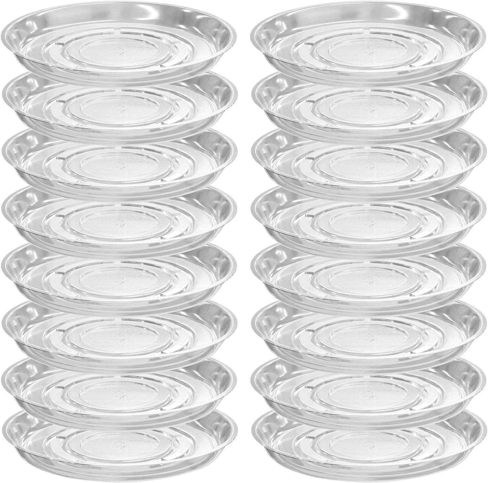 Eccliy 12 Pcs Plastic Plant Saucers Round Plant Tray Large