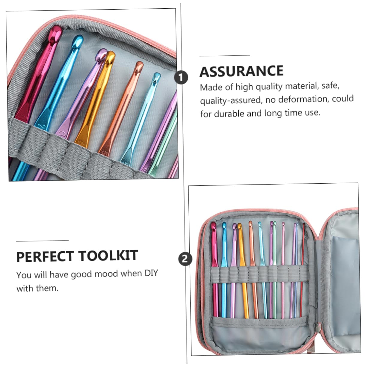 HOMSFOU 1juego Herramientas De Mano Con Bolsa De Almacenamiento Kit De Ganchillo Con Agujas De Para Manualidades y Proyectos Diy