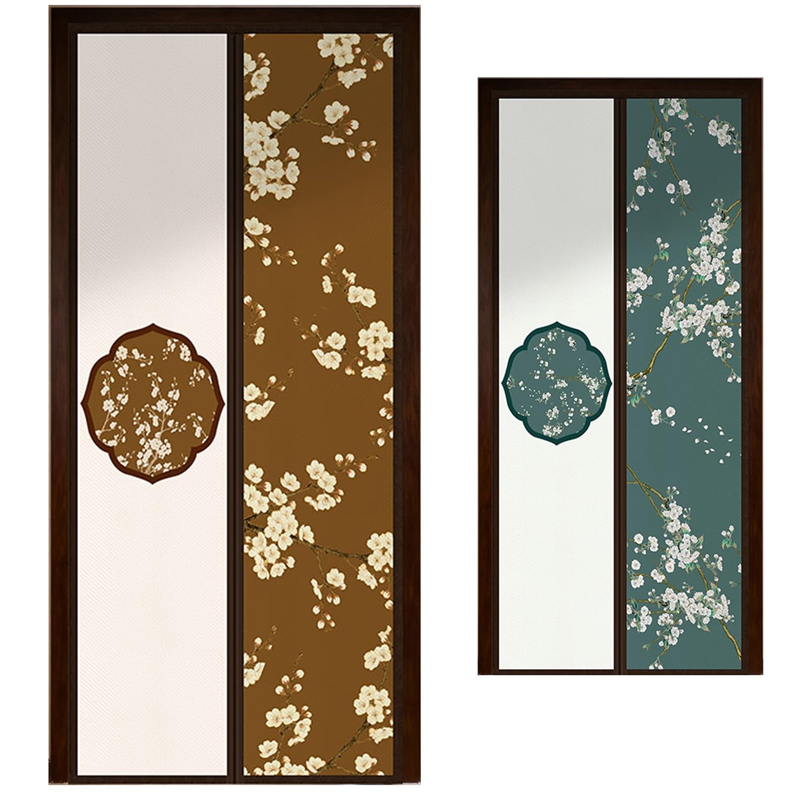 Rideau De Porte Isolant Thermique Magnétique, Bleu Marron Rideau Occultant Salon Rideaux Chambre Séparation Des Chambres Rideaux D'hiver Coupe-Vent Rid-Eau De Porte(Bleu,W140XH205CM)
