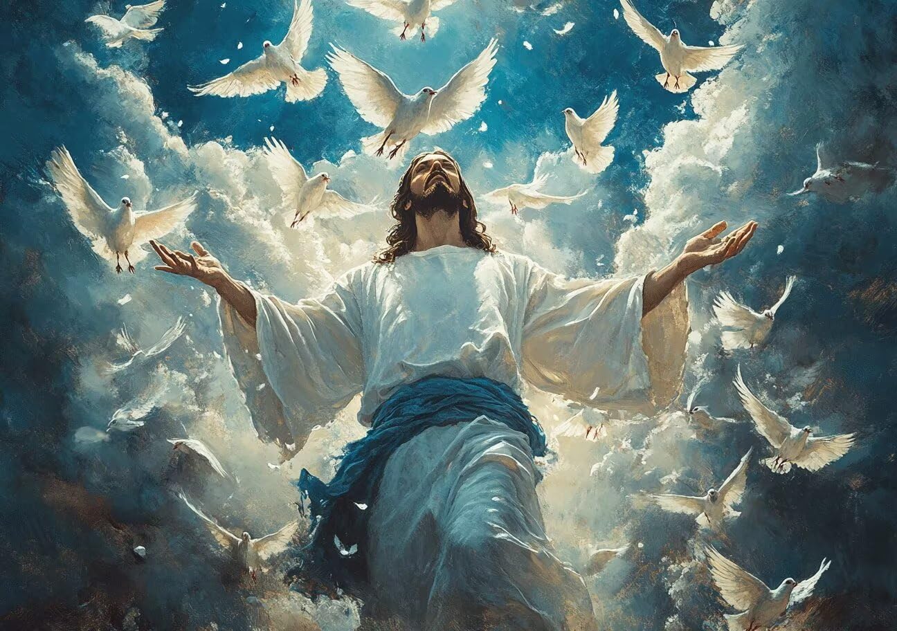 Puzzle 2000 Pieces Jésus DIY Classiques Mystery Puzzles Impossible, Adultes et Enfants à Partir de 14 Ans BoîTe Compacte avec Affiche Incluse, Jigsaw-en Bois Adulte IdéE, Cadeau Homme et Femme P-0