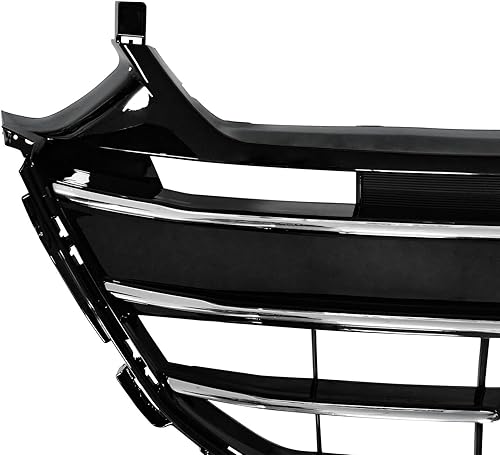 Miniatura 6 de YLT AUTO Kit de repuesto para cubierta de parachoques delantero, rejilla de protección negra, entrada de aire con ribete cromado para Honda Accord