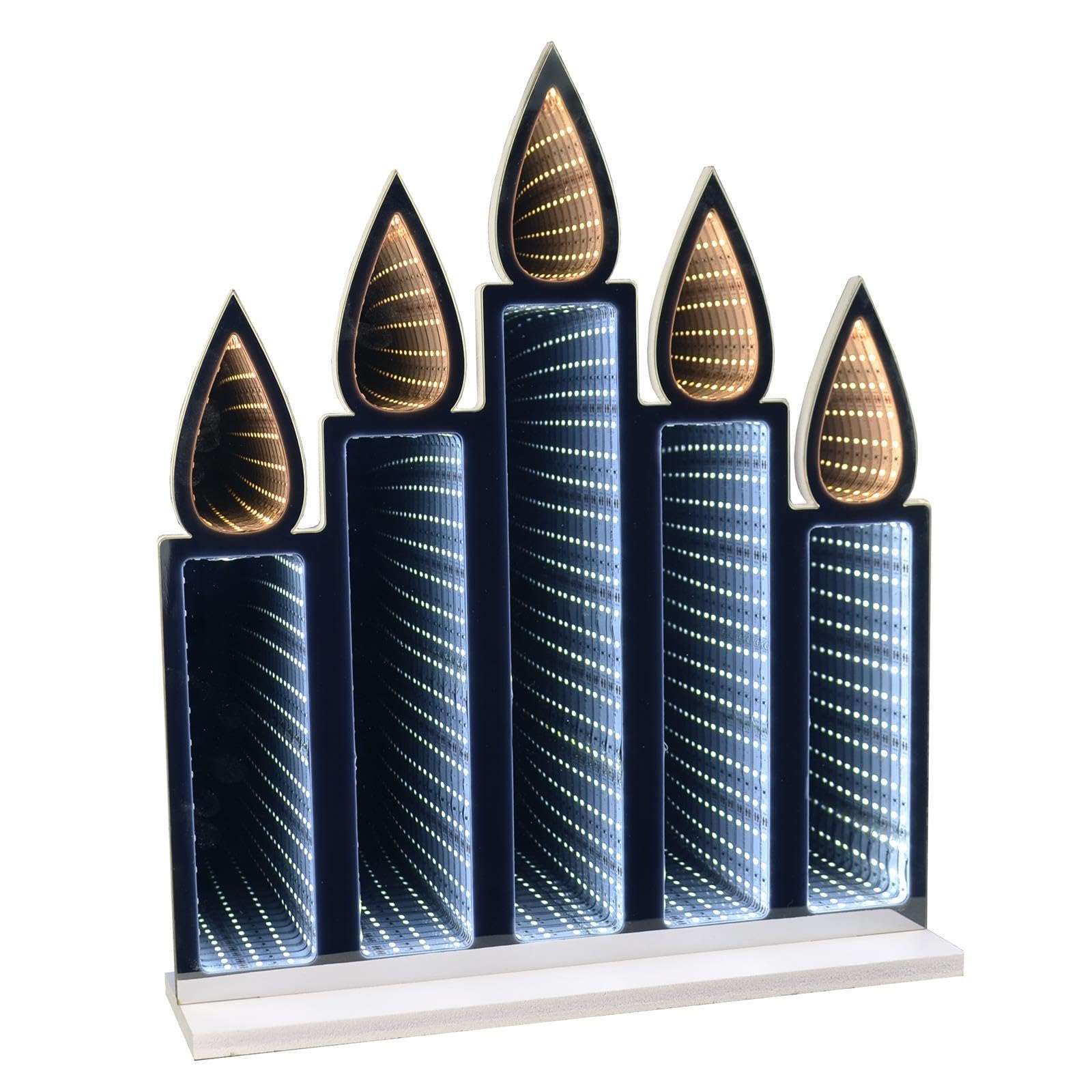 Mr Crimbo Double Sided Infinity Mirror Light Christmas Decoration Optical Illusion Multicolour - Candle Bridge