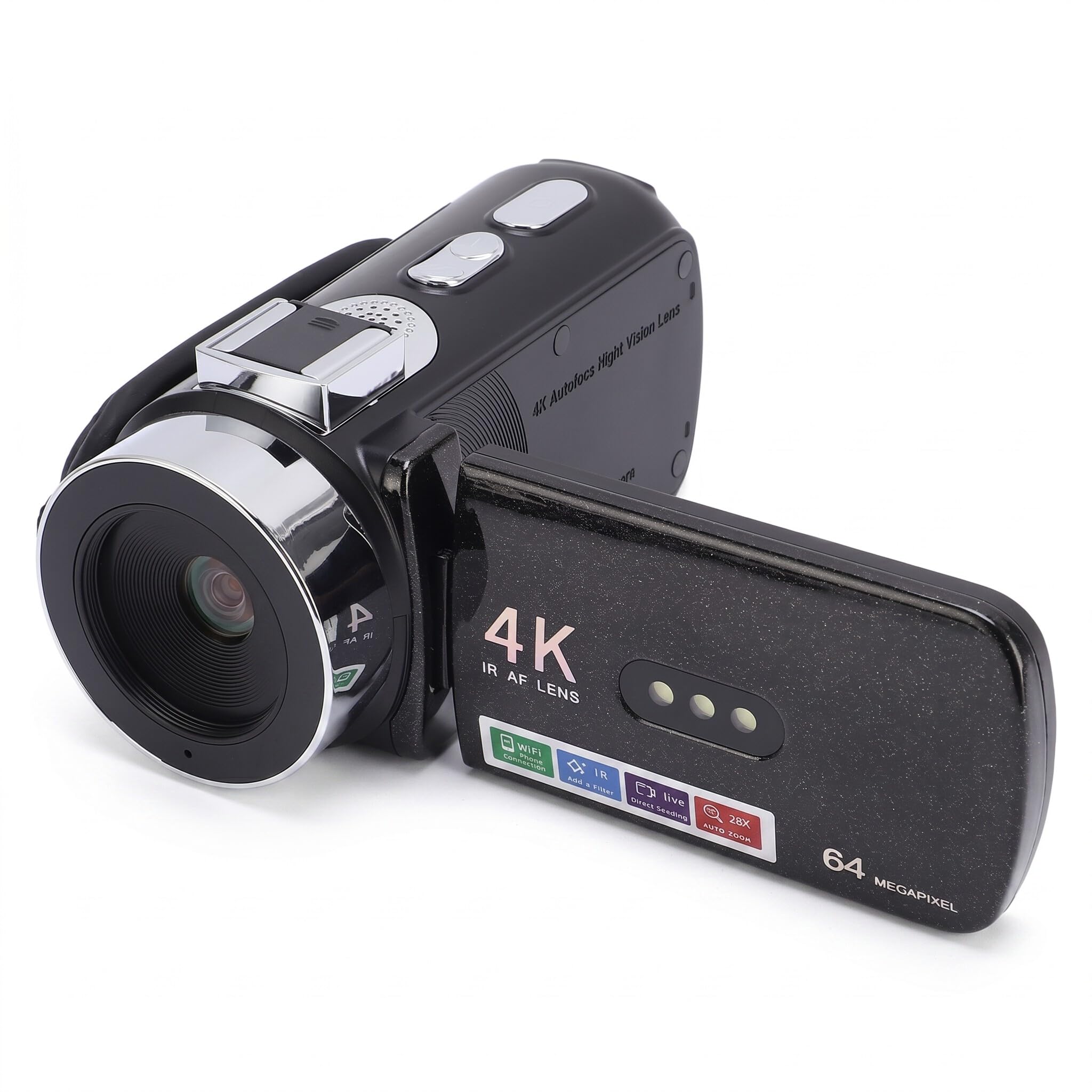 GOWENIC Camcorder, 4K 64MP HD Digital Camcorder, 3 Inch 270 Degree Rotation IPS Screen, 28X Digital Zoom Camcorder, 4800mAh Battery-image-36