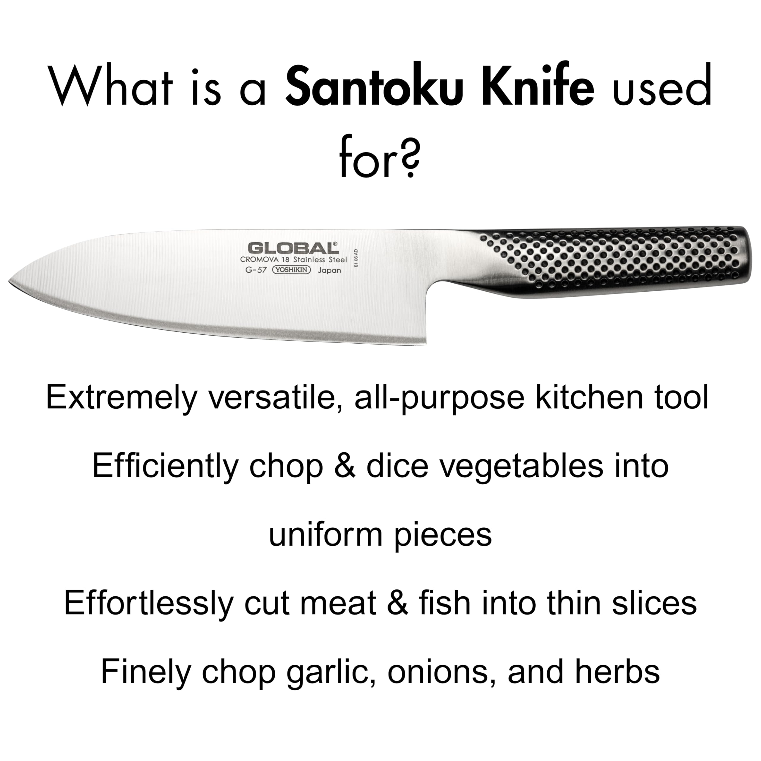 Amazon｜グローバル 三徳 刃渡り 16cm G-57｜菜切り包丁