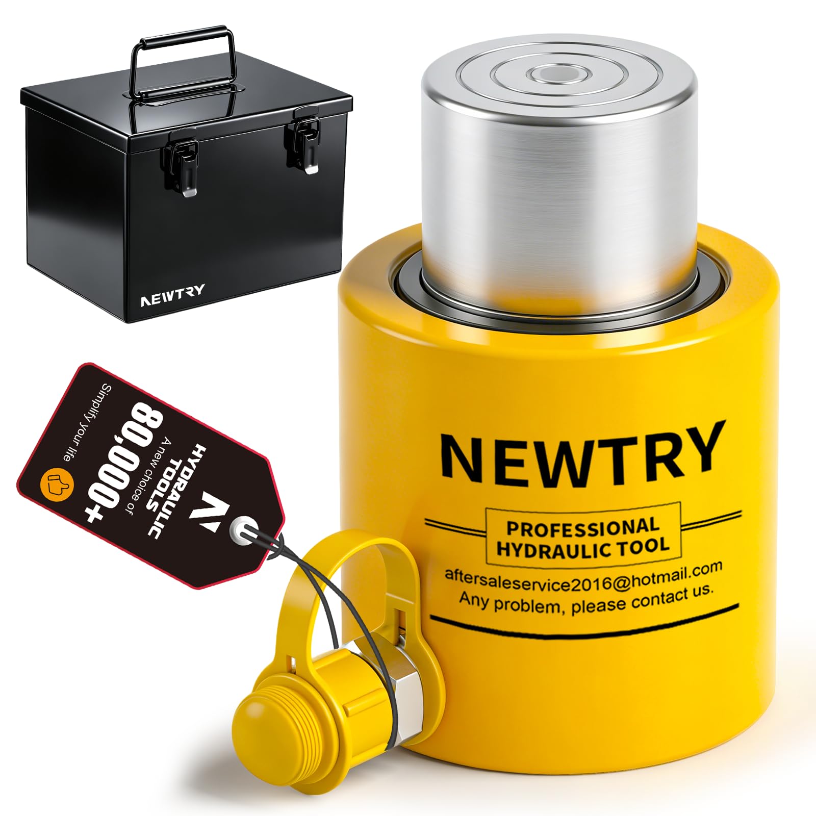 NEWTRY 10T Short Hydraulic Ram Jack, 2" Stroke Porta Power Ram Auto Retract — Amazon image 12