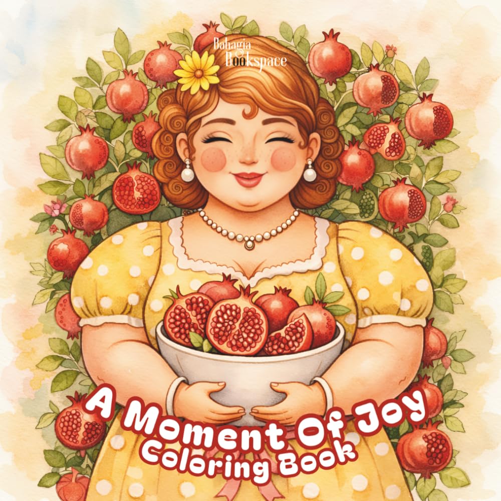 A Moment Of Joy Coloring Book: For Teens and Adults : Cute Characters, Plump Women Characters in Relaxing Daily Life Scenes, Cozy Scenes for Creative Fun, Mindfulness, Relaxation and Stress Relief