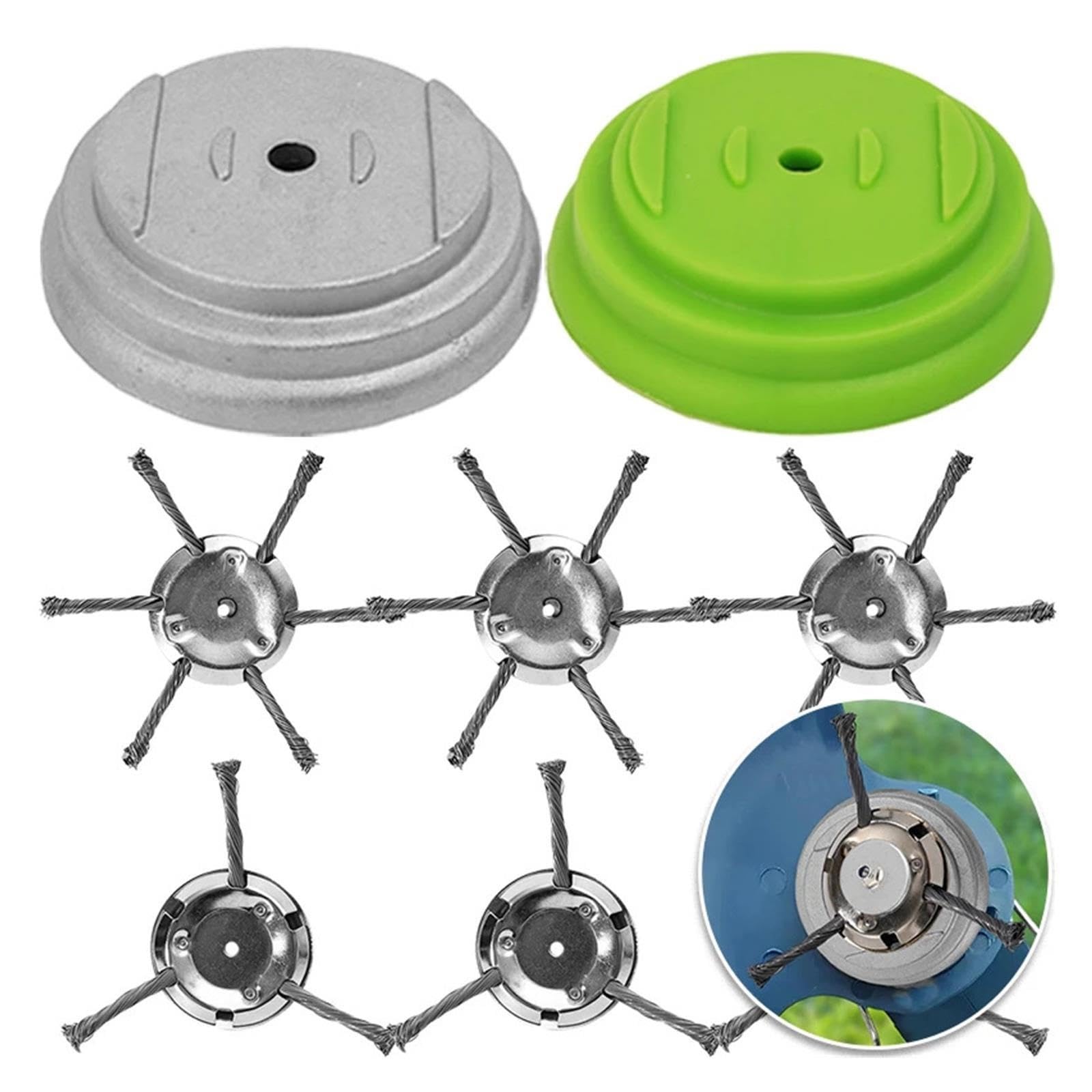 Cuchillas De Cortacésped De Acero, Cuchillas De Repuesto para Cortacésped De Jardín, Accesorios De Repuesto, Cuchilla para Cortacésped(6 Head)