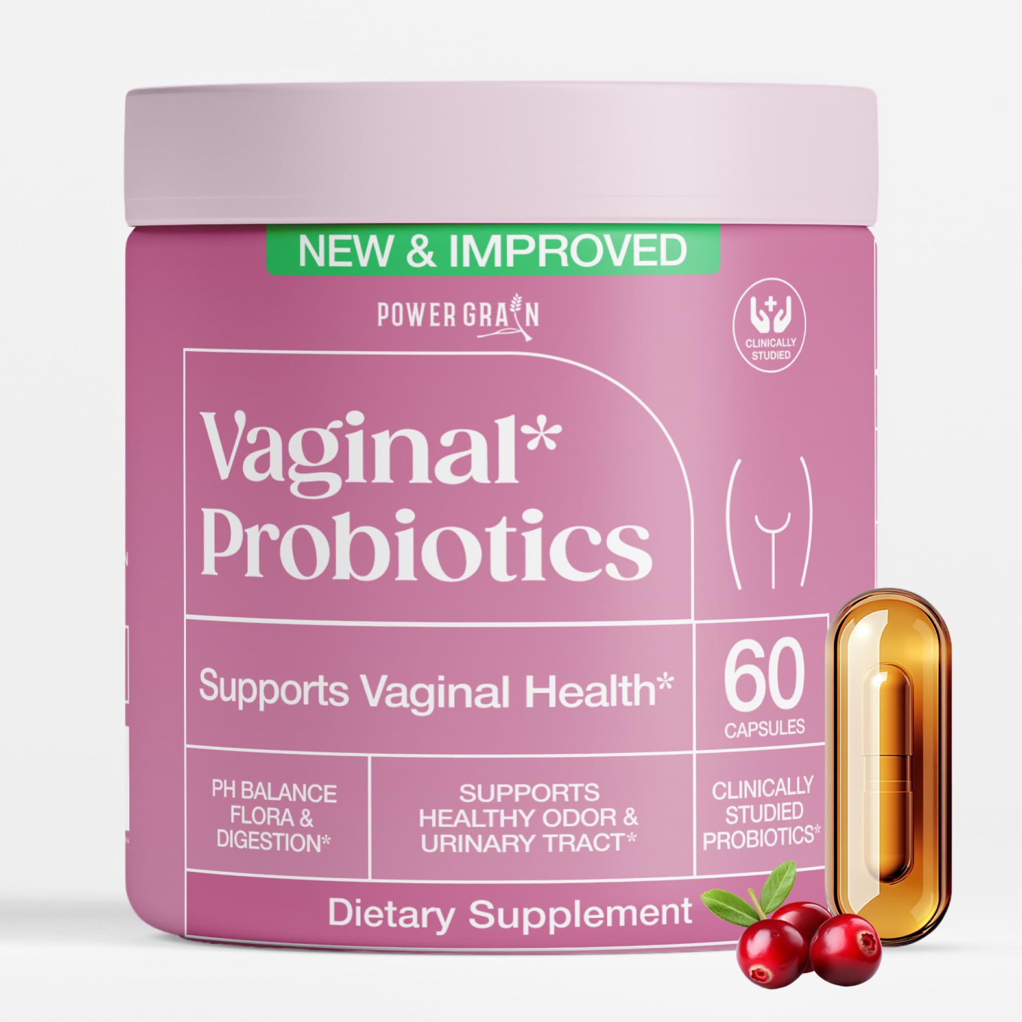 Vaginal Probiotics Supplement – 2 Billion CFUs with Cranberry (Revised Packaging) – pH Balance & Vaginal Health Support – Prebiotics & Digestive Enzymes – Supports Vaginal Flora & Odor