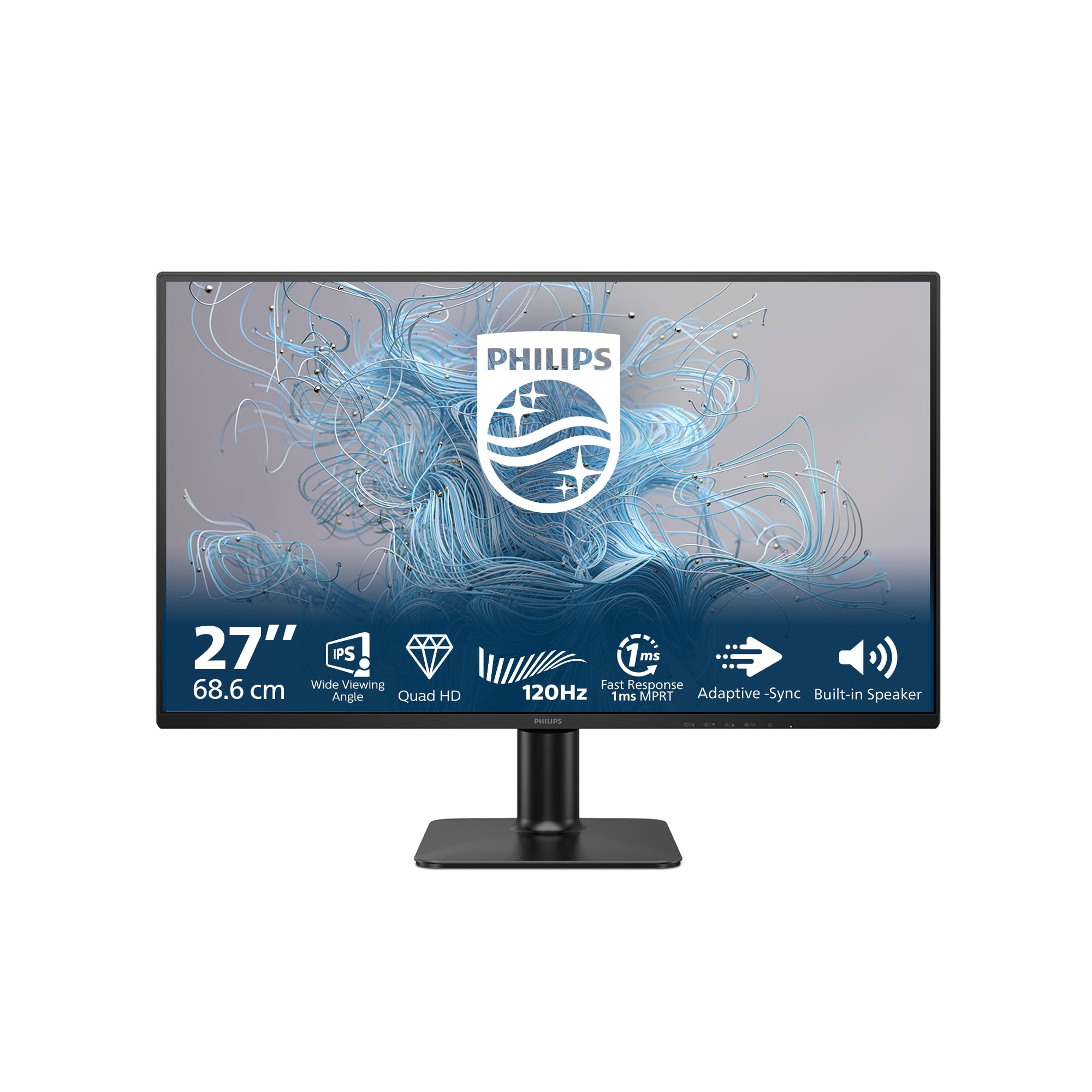 Philips 2000 series 27E2N2500/00 Monitor PC 68,6 cm [27] 2560 x 1440 Pixel Quad HD LCD Nero (Philips 27E2N2500-2000 Series - LED monitor - 27-2560 x 1440 QHD @ 120 Hz - IPS - 300 cd/m? - 1500:1 -