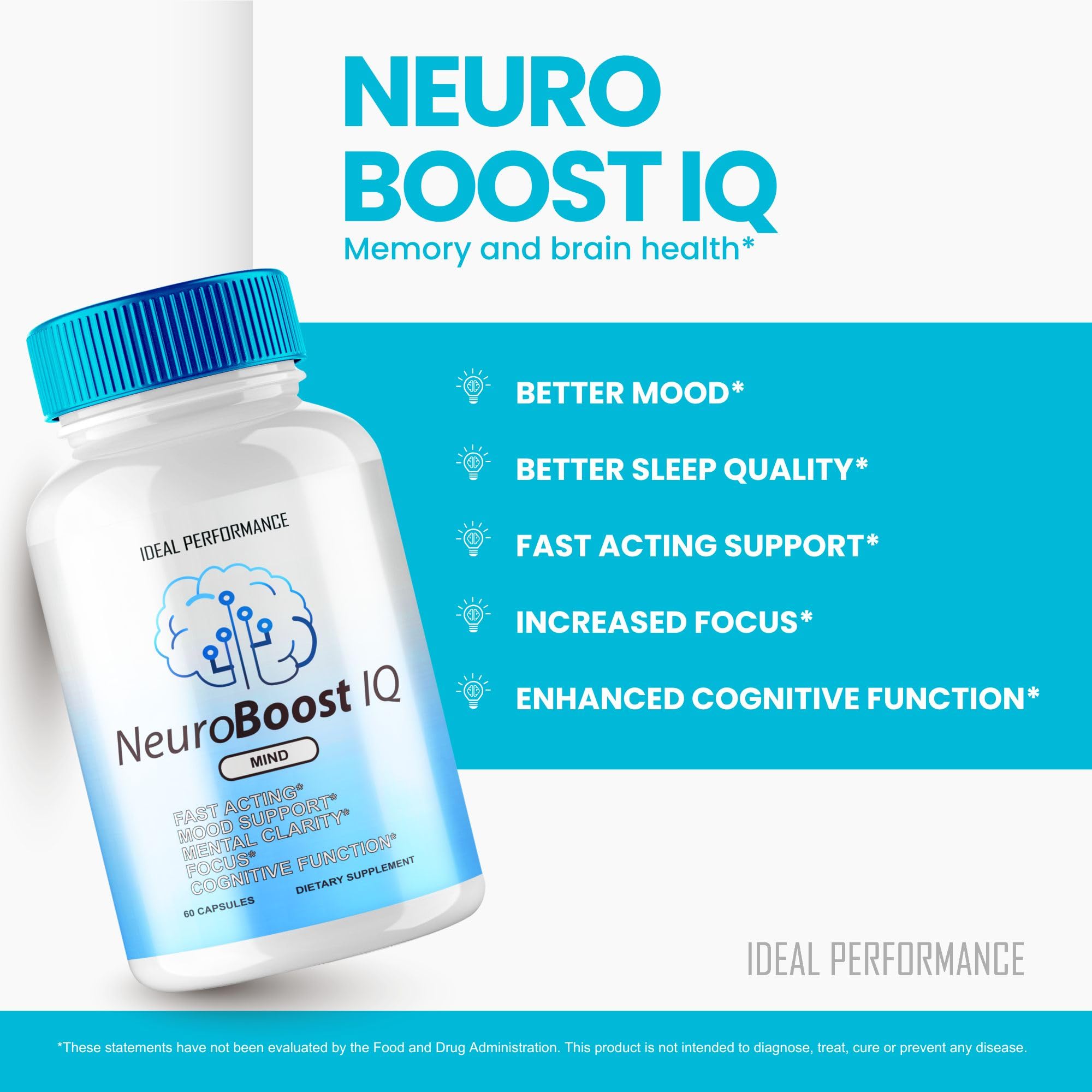 Amazon.com: (3 Pack) Neuro Boost IQ Supplement Brain Pills Mind