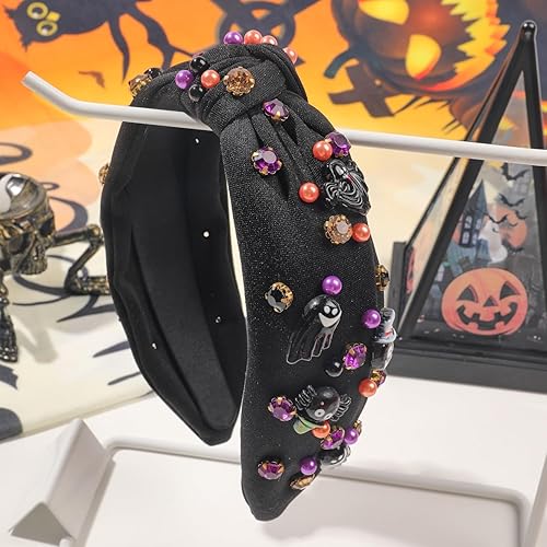 Miniatura 9 de Ivyu Diadema morada para mujer, diademas anchas y gruesas, diadema morada, diadema de satén Daphne para Halloween, para adultos, niñas, 60s 70s,