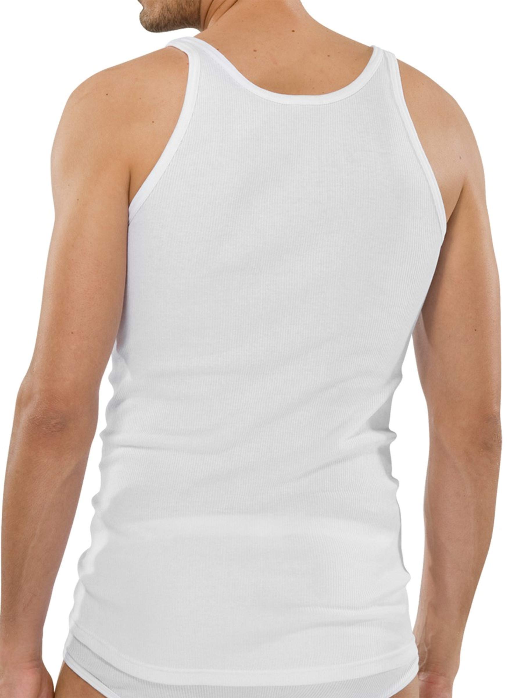 Schiesser Men's Sleeveless Undershirt - Original Double Rib, White (100-weiss), 5XL - Image 2