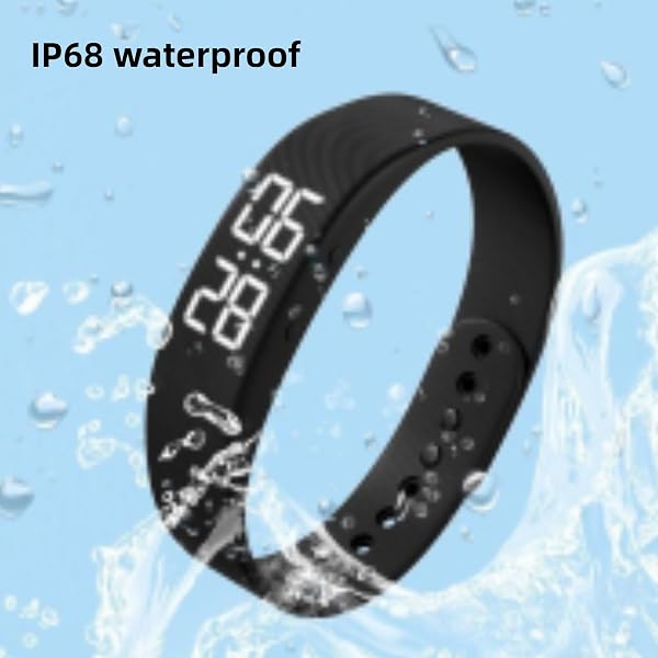 Vibrating Alarm Clock Watch for Heavy Sleepers, Waterproof Wake Up Wristband Alarm Clock for Men & Women, Wearable Vibrating Wrist Alarms - 4