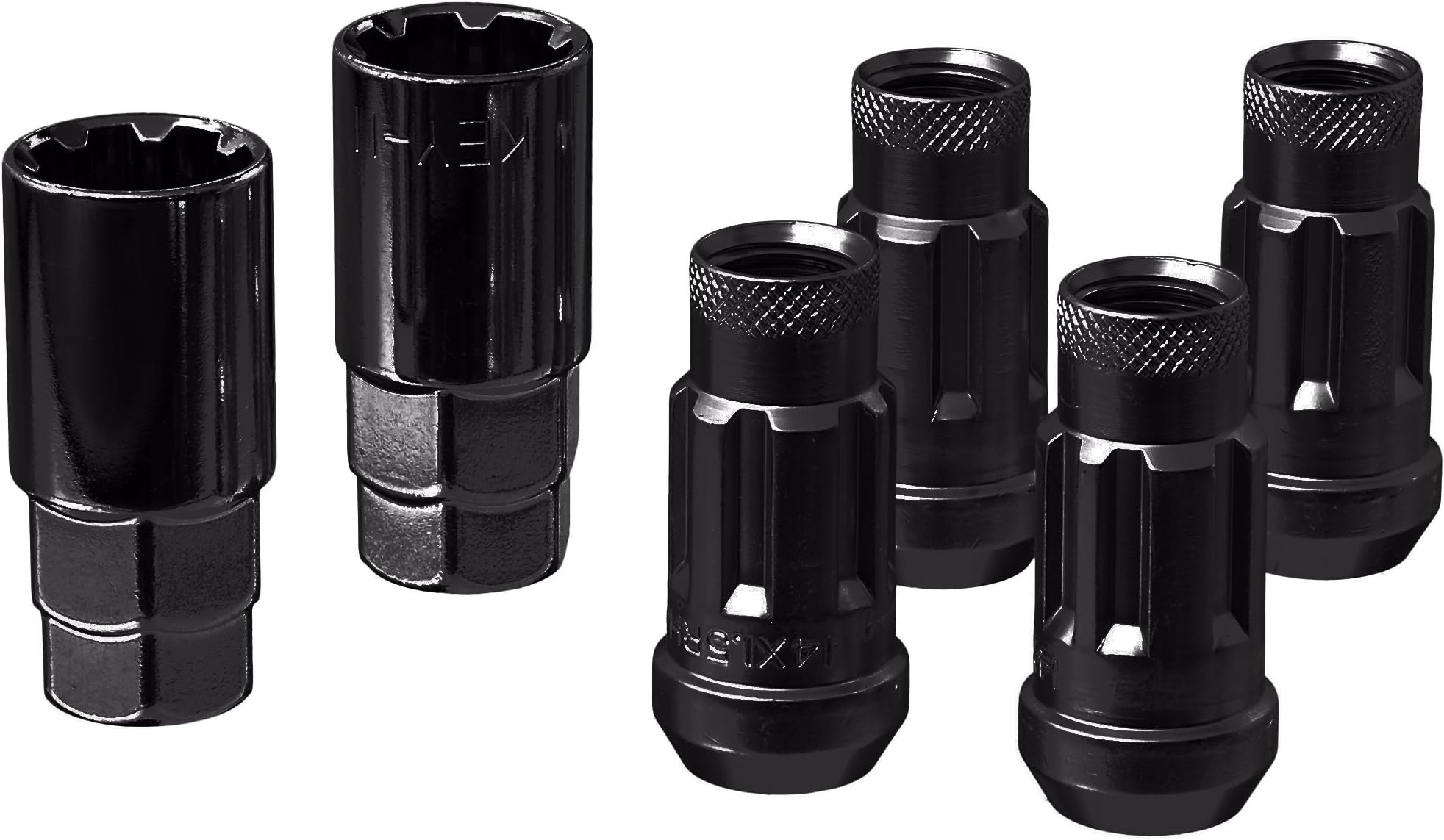 Wheelmate 33002B Monster Locking Lug Nut, Set of 4, Black, 14 x 1.50