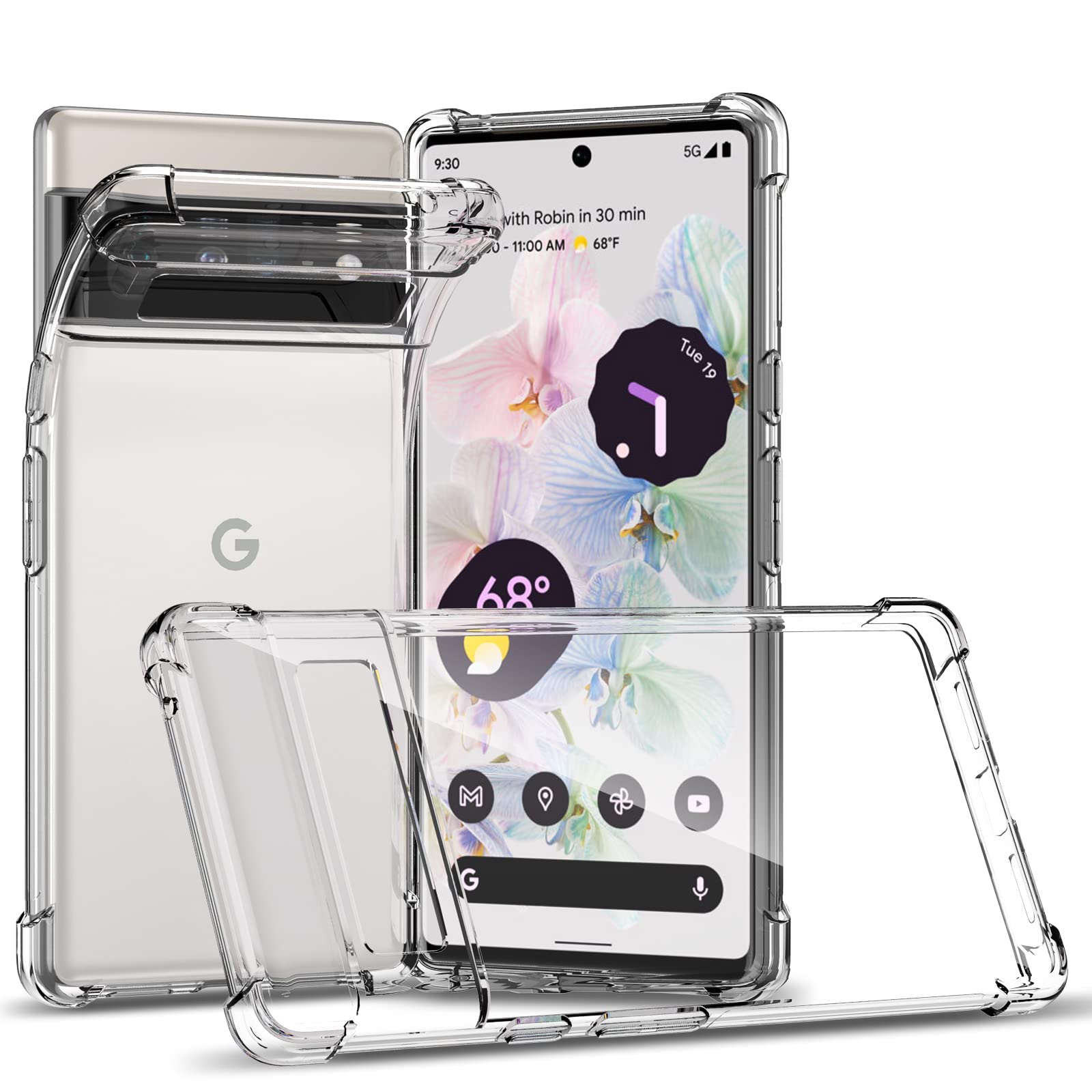 Prime Retail Silicone Back Case Cover For Google Pixel 6 Pro 5G (Transparent|Side Air Cushion) (B09NKRGYRS) Amazon Price History, Amazon Price Tracker