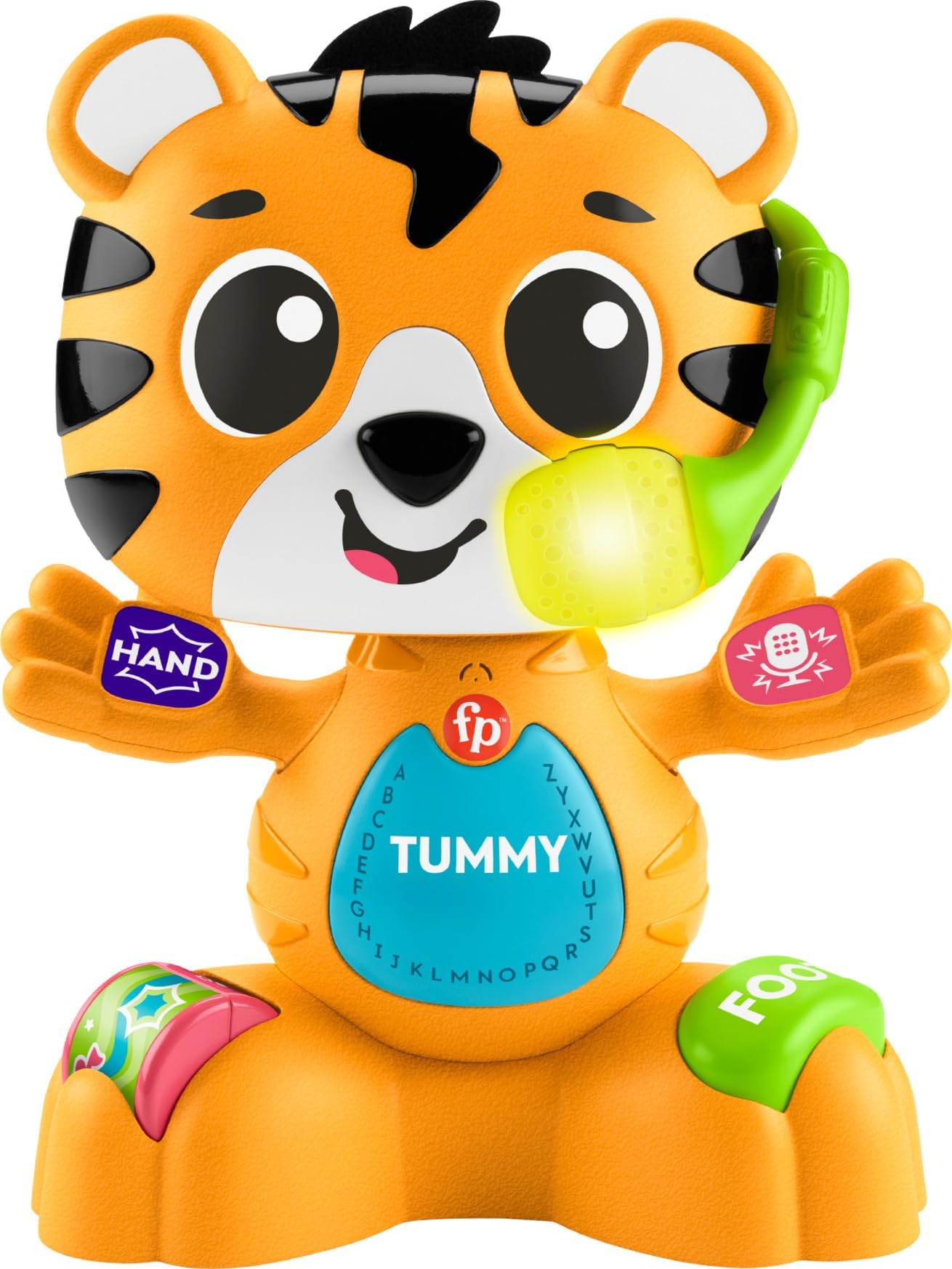 Baby Learning Toy Link Squad Bop & Groove Tiger with Music & Lights for Ages 9+ Months, Compatible Only with Link Squad Items